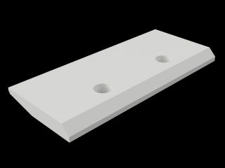 Lame en carbure 120×50×8 mm pour le racleur Just-Clean HF120